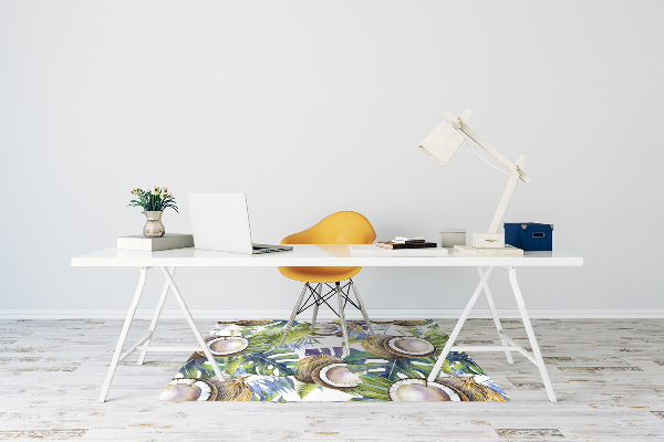 Office chair mat Coconuts and leaves