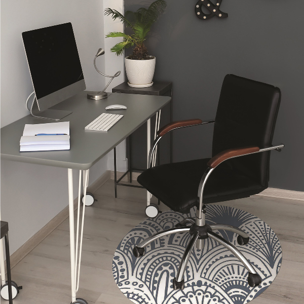 Office chair mat Moroccan pattern