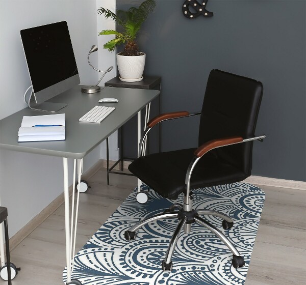 Office chair mat Moroccan pattern