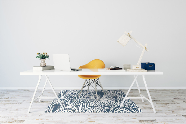 Office chair mat Moroccan pattern