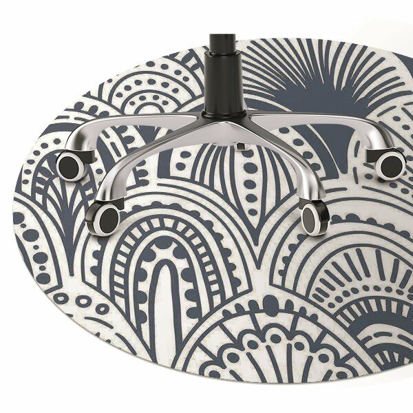 Office chair mat Moroccan pattern