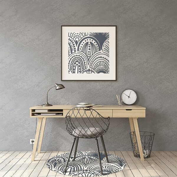 Office chair mat Moroccan pattern