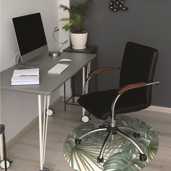 Office chair floor protector exotic plants
