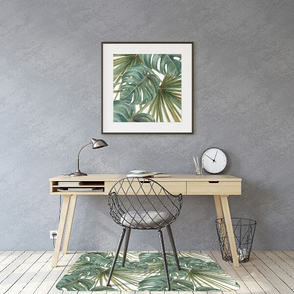 Office chair floor protector exotic plants