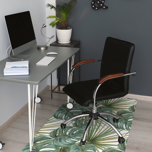 Office chair floor protector exotic plants
