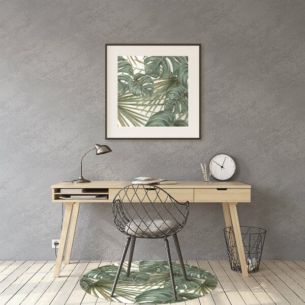 Office chair floor protector exotic plants