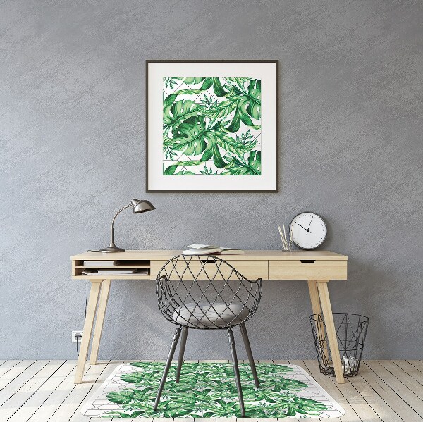 Office chair floor protector geometric lines