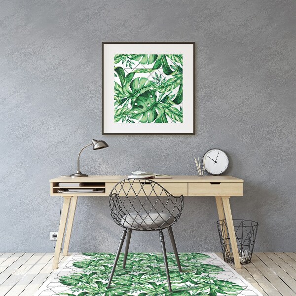 Office chair floor protector geometric lines