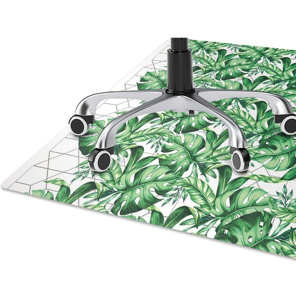 Office chair floor protector geometric lines