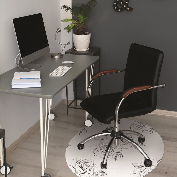 Office chair mat Roses