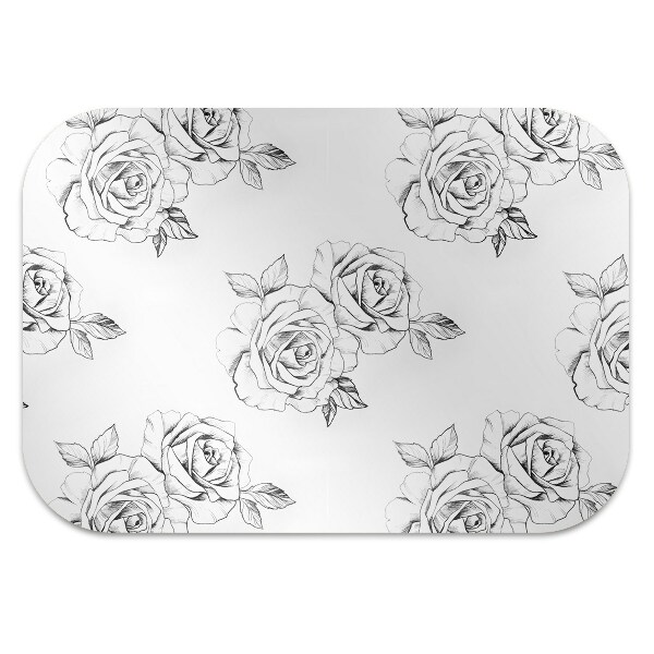 Office chair mat Roses