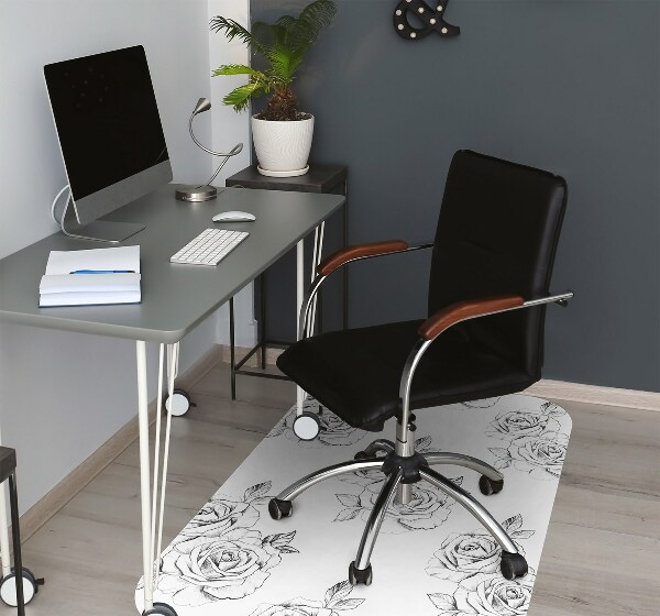 Office chair mat Roses