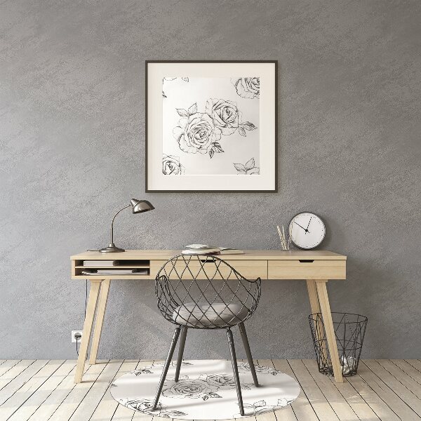 Office chair mat Roses