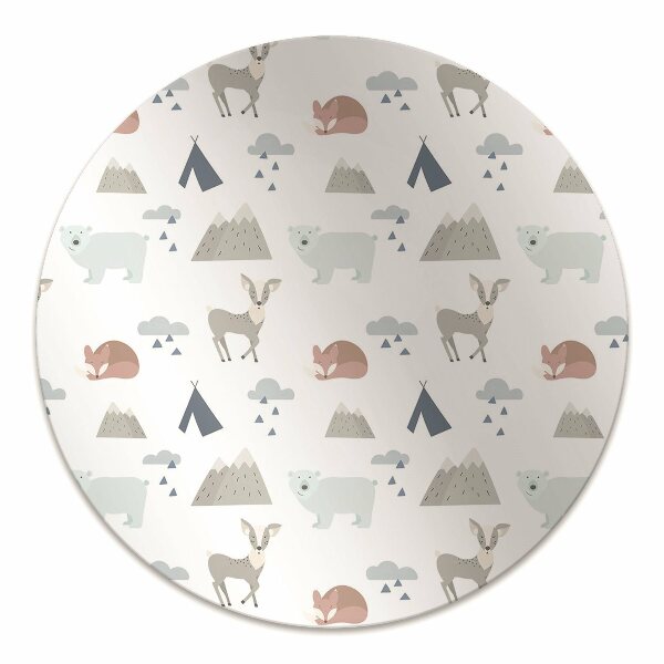 Office chair mat forest animals