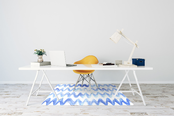 Desk chair mat waves watercolors