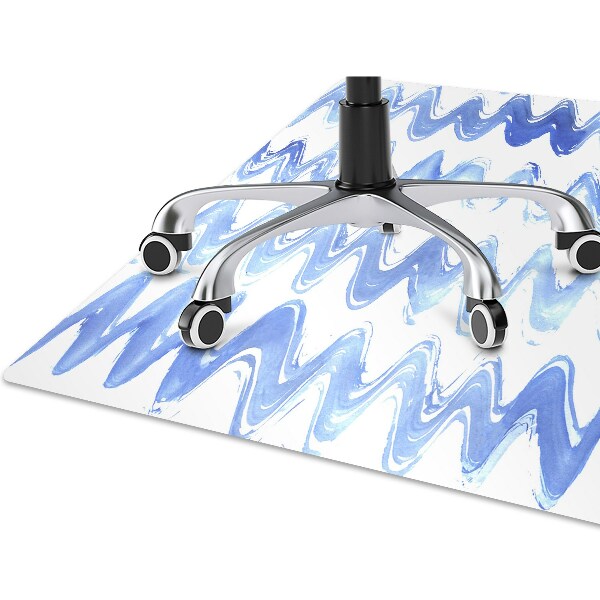 Desk chair mat waves watercolors
