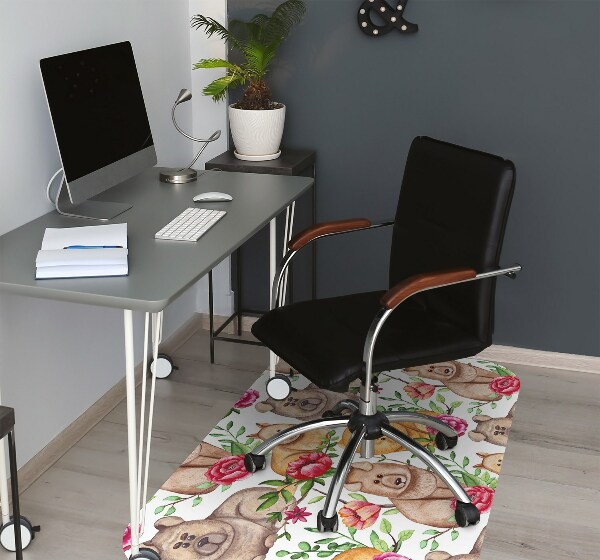 Desk chair mat Chow chow dogs