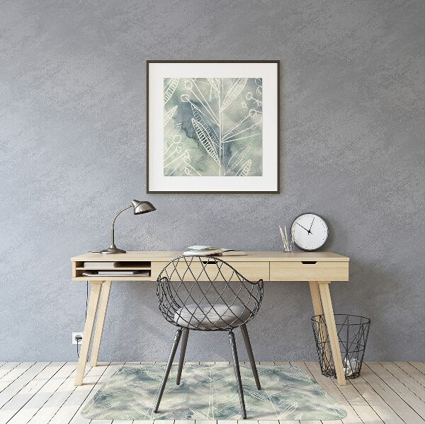 Office chair mat plants