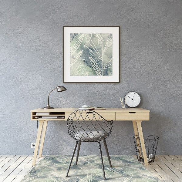 Office chair mat plants