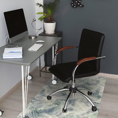 Office chair mat plants