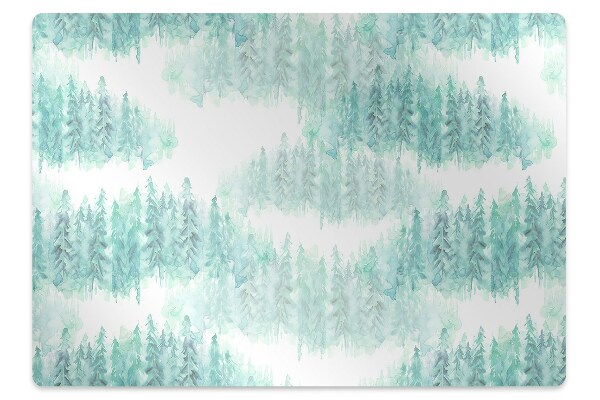 Computer chair mat painted forest