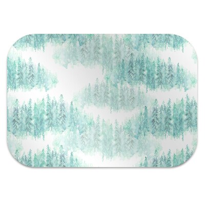 Computer chair mat painted forest