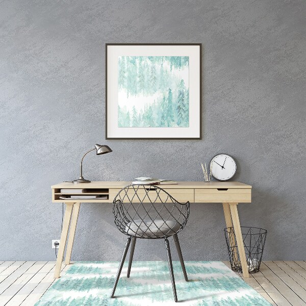 Computer chair mat painted forest