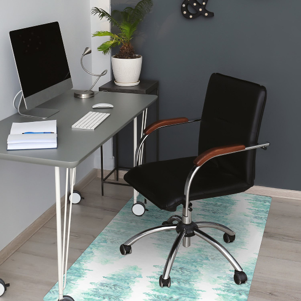 Computer chair mat painted forest