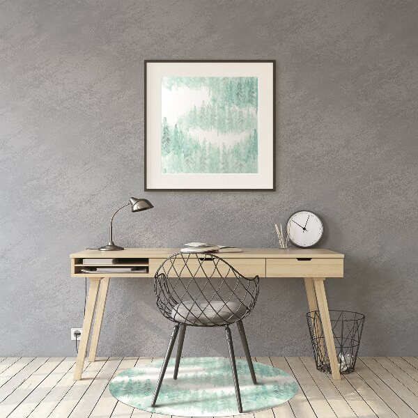 Computer chair mat painted forest