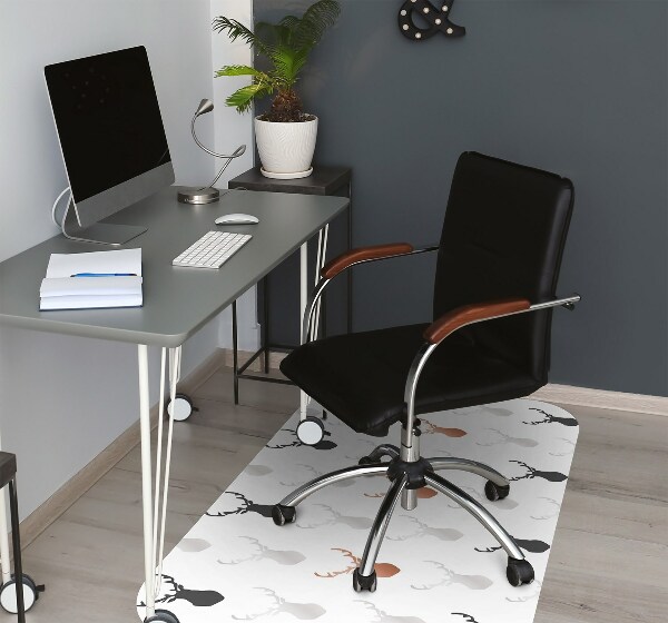 Desk chair mat deer head