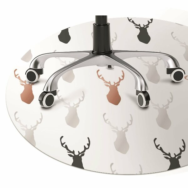 Desk chair mat deer head