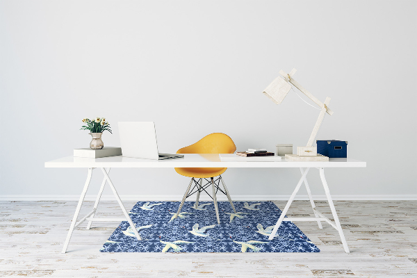 Chair mat floor panels protector Chinese cranes
