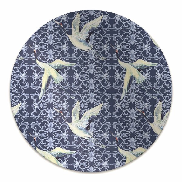 Chair mat floor panels protector Chinese cranes