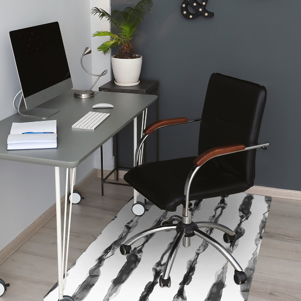 Desk chair mat Lines of ink