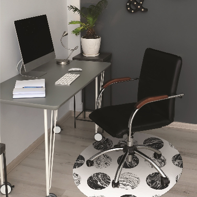 Office chair mat patterned Moon