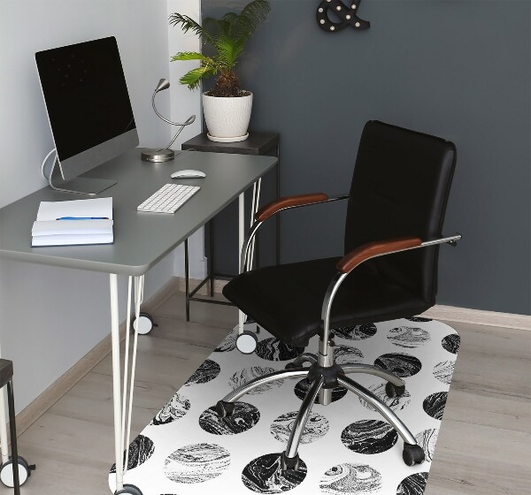 Office chair mat patterned Moon