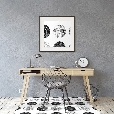 Office chair mat patterned Moon