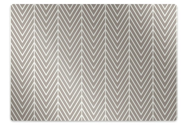 Office chair floor protector Herringbone pattern