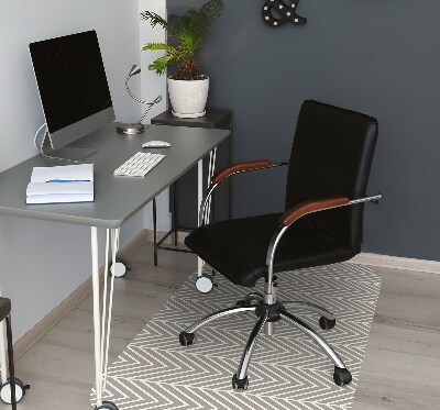 Office chair floor protector Herringbone pattern