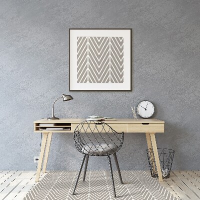 Office chair floor protector Herringbone pattern