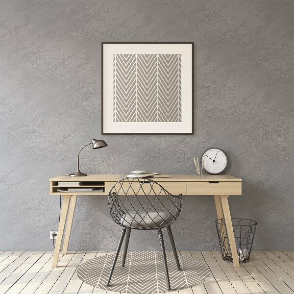 Office chair floor protector Herringbone pattern