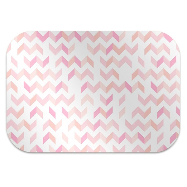 Computer chair mat geometric herringbone