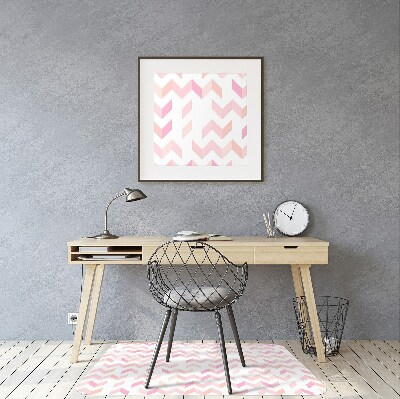 Computer chair mat geometric herringbone