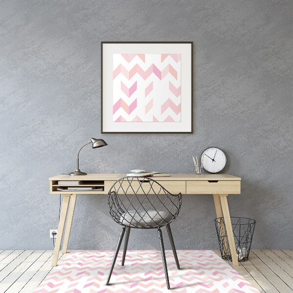 Computer chair mat geometric herringbone