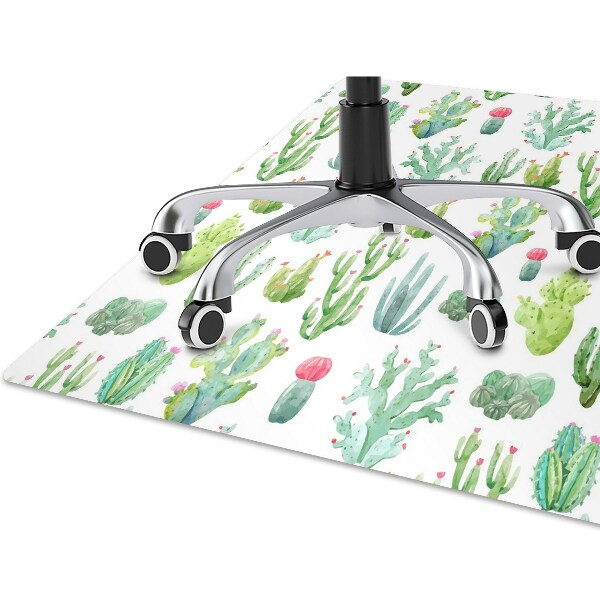 Computer chair mat small Cacti