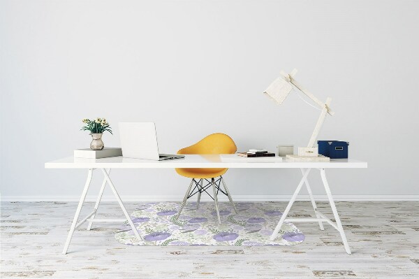 Desk chair mat pastel poppy