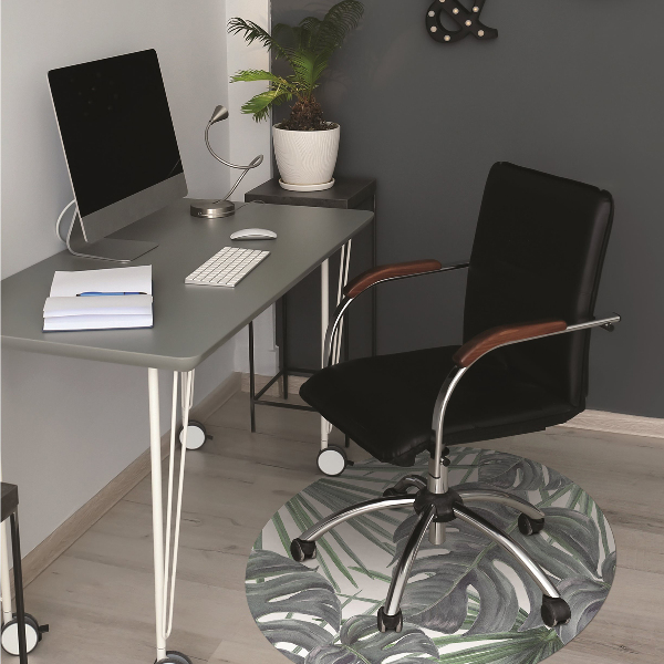 Office chair floor protector exotic plants