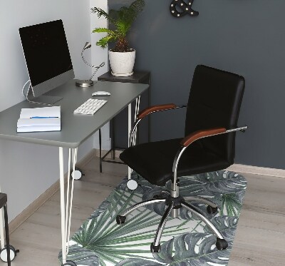 Office chair floor protector exotic plants