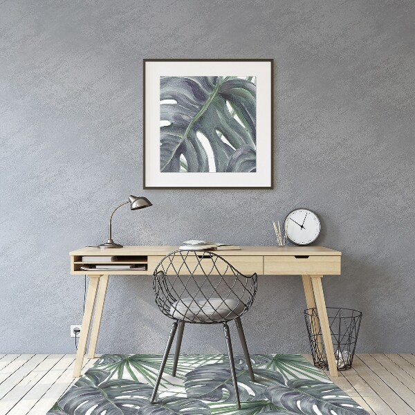 Office chair floor protector exotic plants
