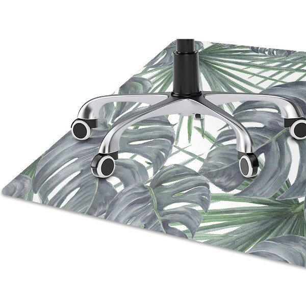 Office chair floor protector exotic plants